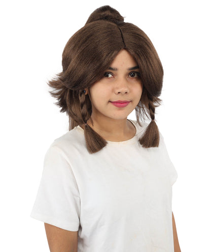 HPO Adult Women's Alien Nature Spirit Hair | Multiple Color Options | Soft Textured Bob with Beaded Braids, Heat Resistant Synthetic Fiber & Breathable Mesh | Halloween, Fantasy Roleplay, Themed Party, Theater & Carnival