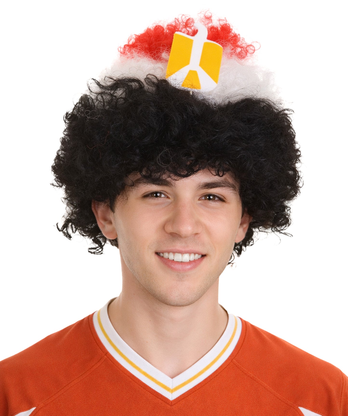 Egypt Flag Sport Afro Wig | Red White Black Wig