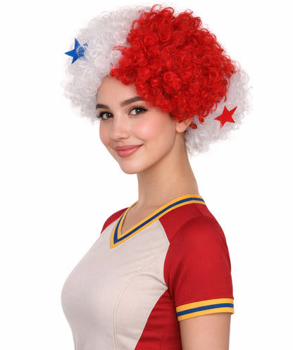 Panama Flag Sport Afro Wig | National Pride Super Size Jumbo Wig