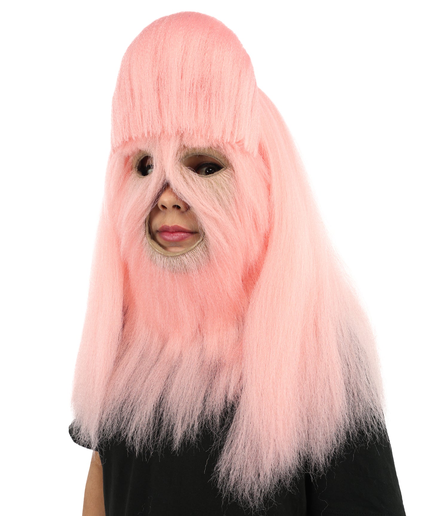 HPO Teen Extreme Hairy Person Costume Bundle & Mask Set - Full-Body Hair Suit Extra-Long Costume Wig for Halloween, Cosplay & Parties - Multiple Color Options
