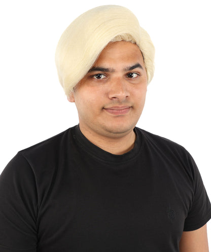 HPO Adult Men's Short Black Side Swept Wig | Thick Layered Bangs with Natural Texture,  Adjustable Cap | Halloween, Themed Party, Stage Performance & Roleplay