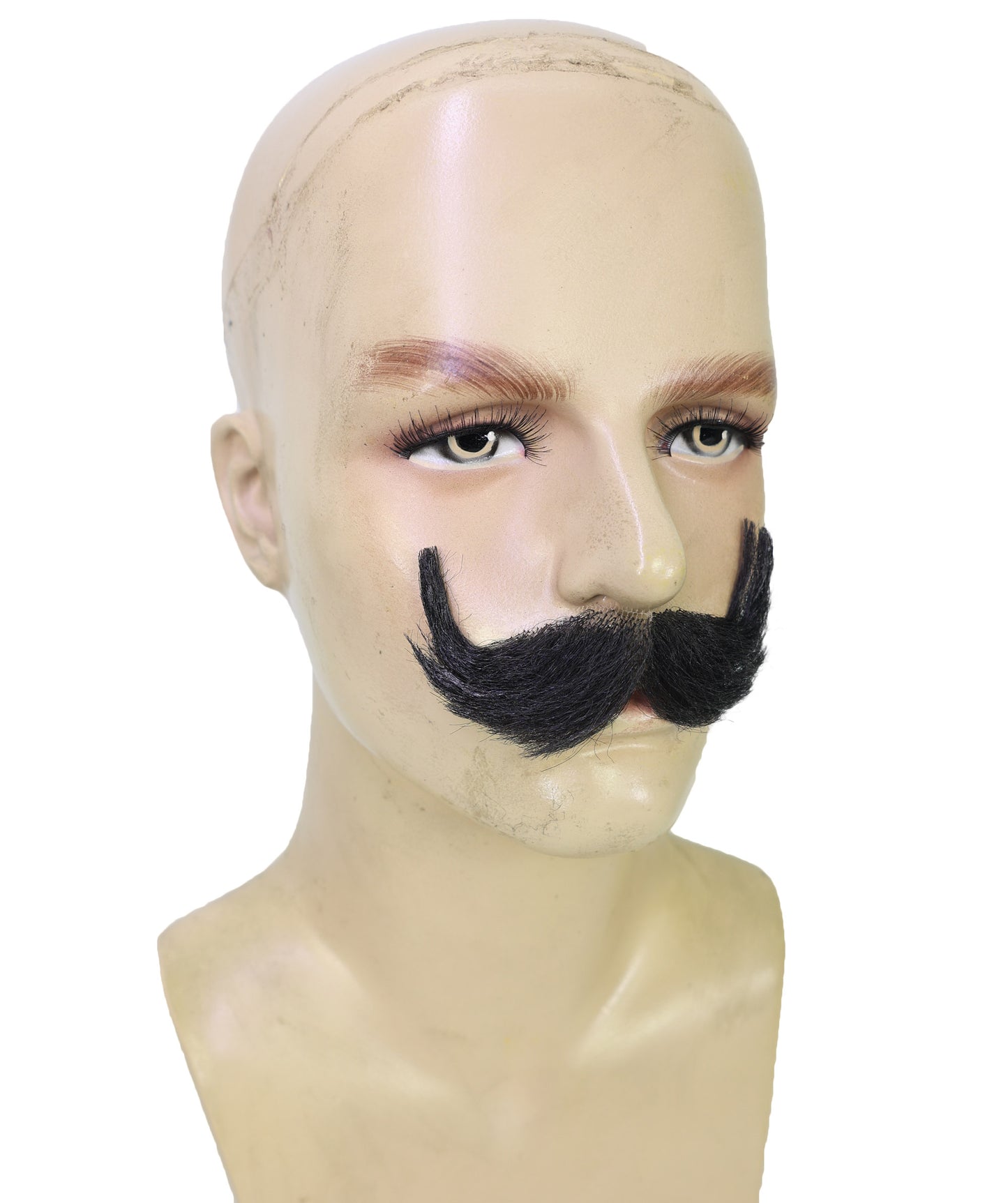 HPO Adult Men HANDLEBAR Tash – Multiple  Handlebar Mustache, Self-Adhesive Lightweight Synthetic Fiber Perfect for Cosplay and Themed Events