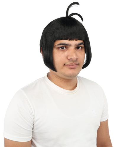 HPO Adult Men's Sleek Blunt Bob Wig | Multicolor Options | Solid color hue, create of synthetic fiber, straight smooth texture with bangs, breathable base | Party, Halloween, theater, drag, performance, costume events