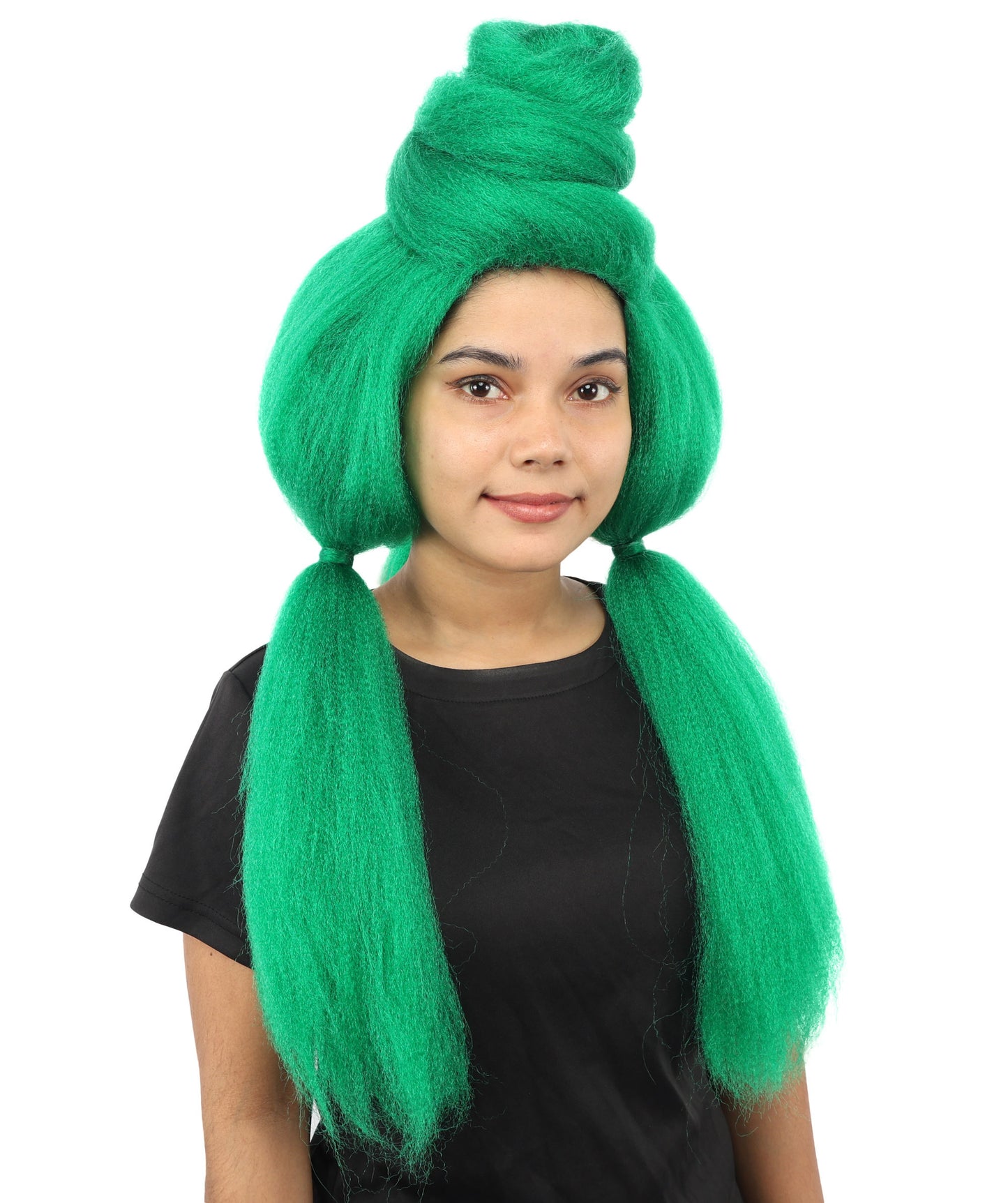 HPO Women’s High Volume Extra Long Yarn Twisted Bun Wig – Multiple Color Options | Bubble Ponytails Hairpiece with Capless Cap | Statement Headpiece for Halloween, Cosplay, Theater and Drag Looks