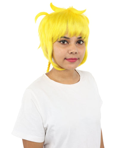 HPO Adult Women's Animal Ear Braided Wig | Multiple Color Options | Synthetic fiber, short bob with sculpted ears and long micro-braids, breathable base | Party, Halloween, theater, drag, performance, costume events