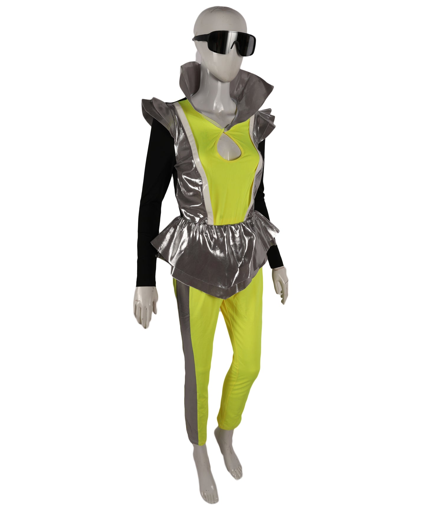 HPO Adult Space Cadet Costume – Futuristic Pant, Skirt, Dress, Glasses , Astronaut-Inspired Outfit for Halloween and Themed Events