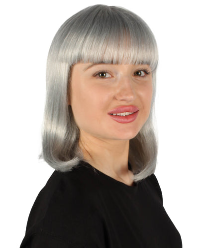 HPO Women's Shoulder Length Bob Wig Collection | Straight Halloween Wig Multiple Color Option | Premium Breathable Capless Cap