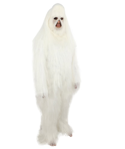 HPO Unisex Extreme Hairy Person Costume, Mask and Bundle - Full-Body Hair Suit Extra-Long Ash Brown Costume Wig for Halloween, Cosplay & Parties