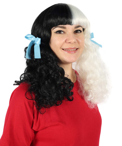 Multiple color option Wig / Blue Ribbons | Premium Breathable Capless Cap