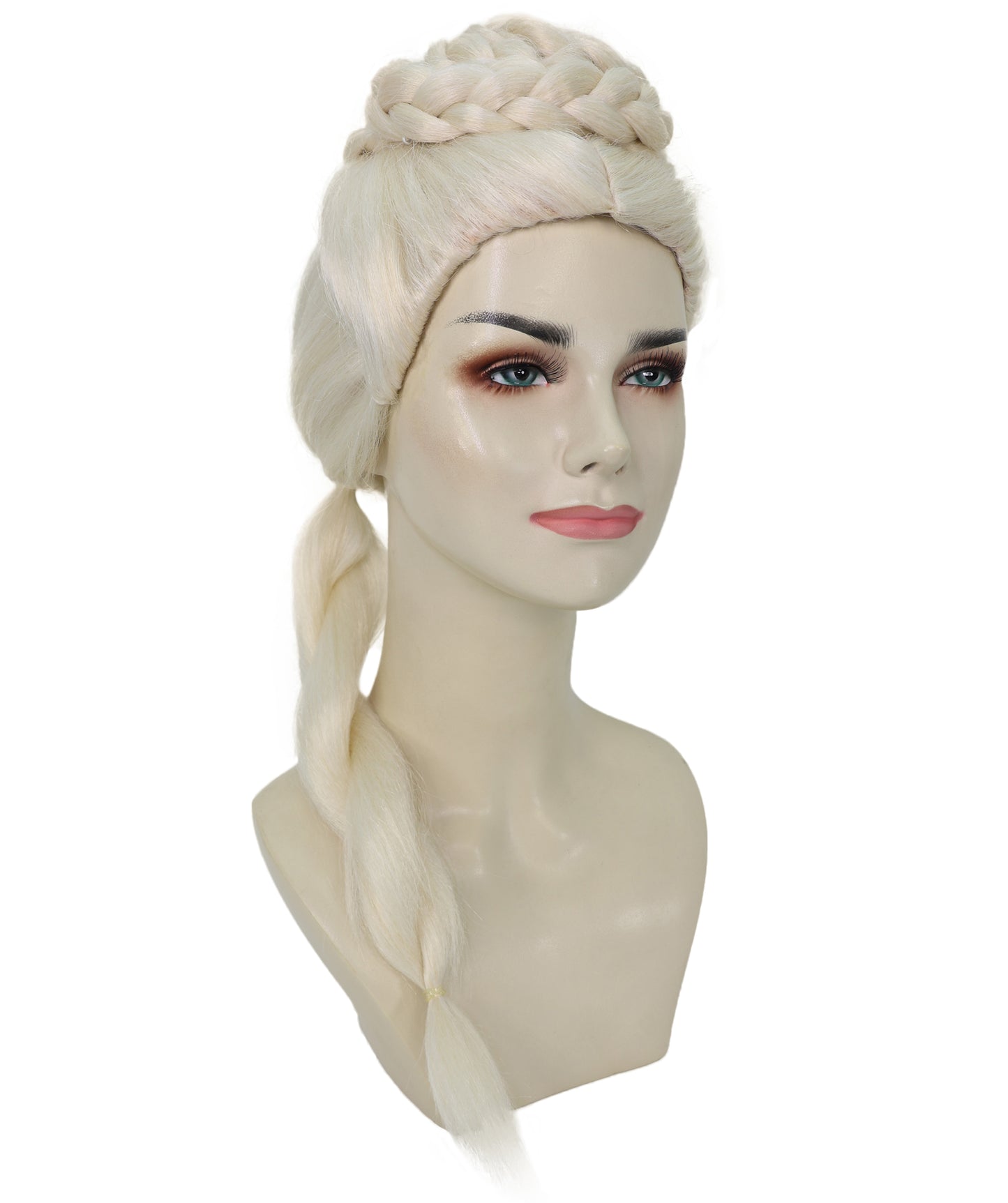Women’s Blonde Dragon Queen Wig | Long Braid Fantasy Princess Hair for Halloween Parties