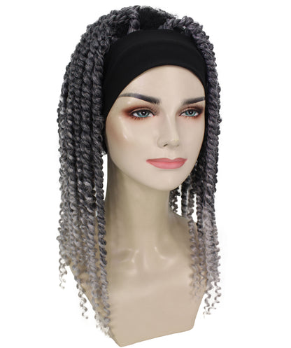 HPO Women's Afro Curly Crochet Headband Twist Wig I Flame-retardant Synthetic Fiber