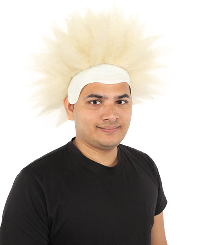 Men's Spiky Clown Theatrical Wig | Multicolor Options | Create of synthetic fiber, massive spiky volume, integrated forehead piece | Party, Halloween, theater, drag, performance, costume events