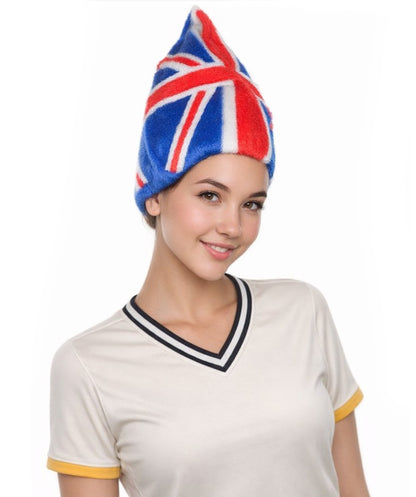 Women's  Flag Troll Wigs |  United Kingdom | Premium Breathable Capless Cap