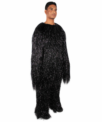 HPO Hairy Unisex Ape Mask and Bodysuit Costume Tinsel  | Multiple Colors