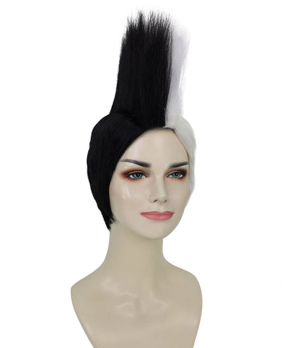 Barb Mohawk | Rock Star Full Black & Pink Mohawk Wig | Premium Halloween Wig
