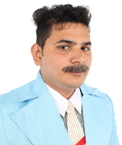 Men's Human Hair Moustache | Facial Hair Multiple Colours Option | HPO