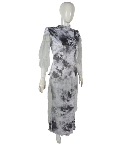 HPO Adult Women Traditional Chinese Long Satin Cheongsam Qipao Dress | Elegant Mandarin Collar with Floral Embroidery | Cultural Festival Performance & Wedding Outfit