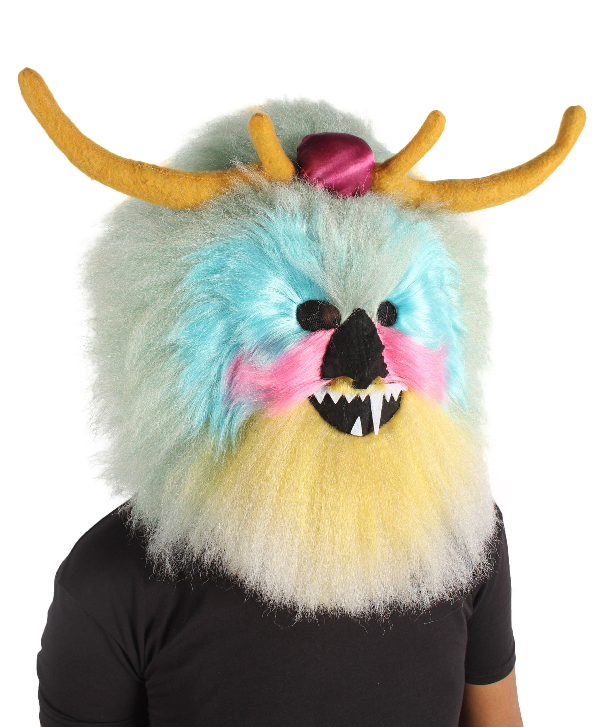 Unisex Multicolored Grumpy Furry Monster Mask