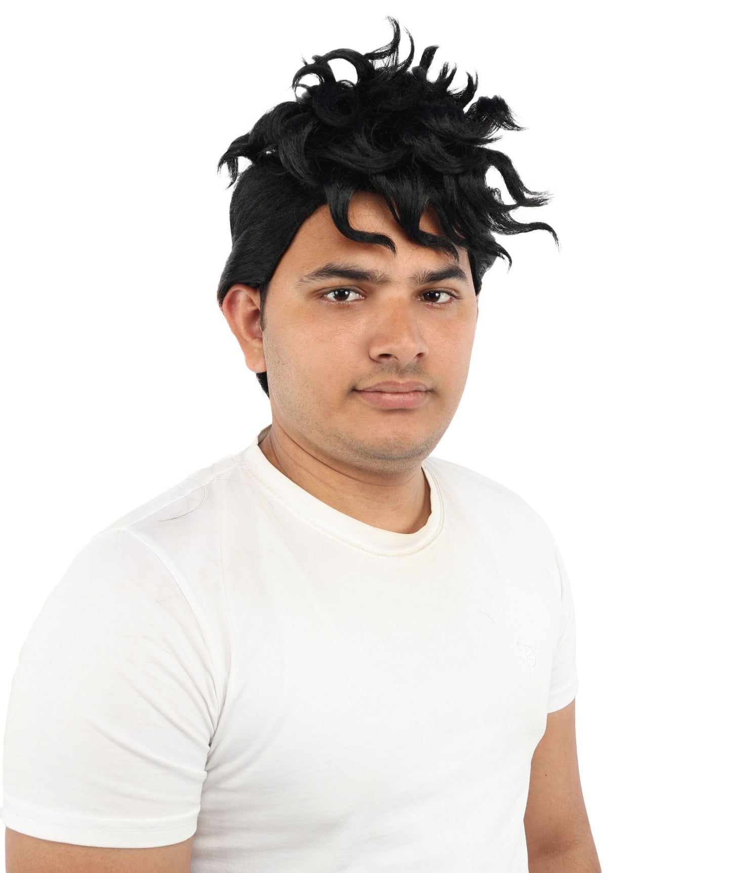 HPO Men’s Dark Brown Wig | Messy, Textured Look for Casual, Fun Styles | Ideal for Halloween, Cosplay and Themed Parties