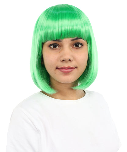 Adult Women’s Medium Bob Wig with Bangs – Layered Hairstyle with Soft Synthetic Fibers & Smooth Texture With Standard Cap | Stylish Hairpiece for Cosplay, Parties & Photo Shoots | Multicolor Options