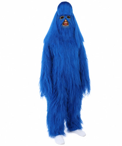 HPO Teen Extreme Hairy Person Costume Bundle & Mask Set - Full-Body Hair Suit Extra-Long Costume Wig for Halloween, Cosplay & Parties - Multiple Color Options