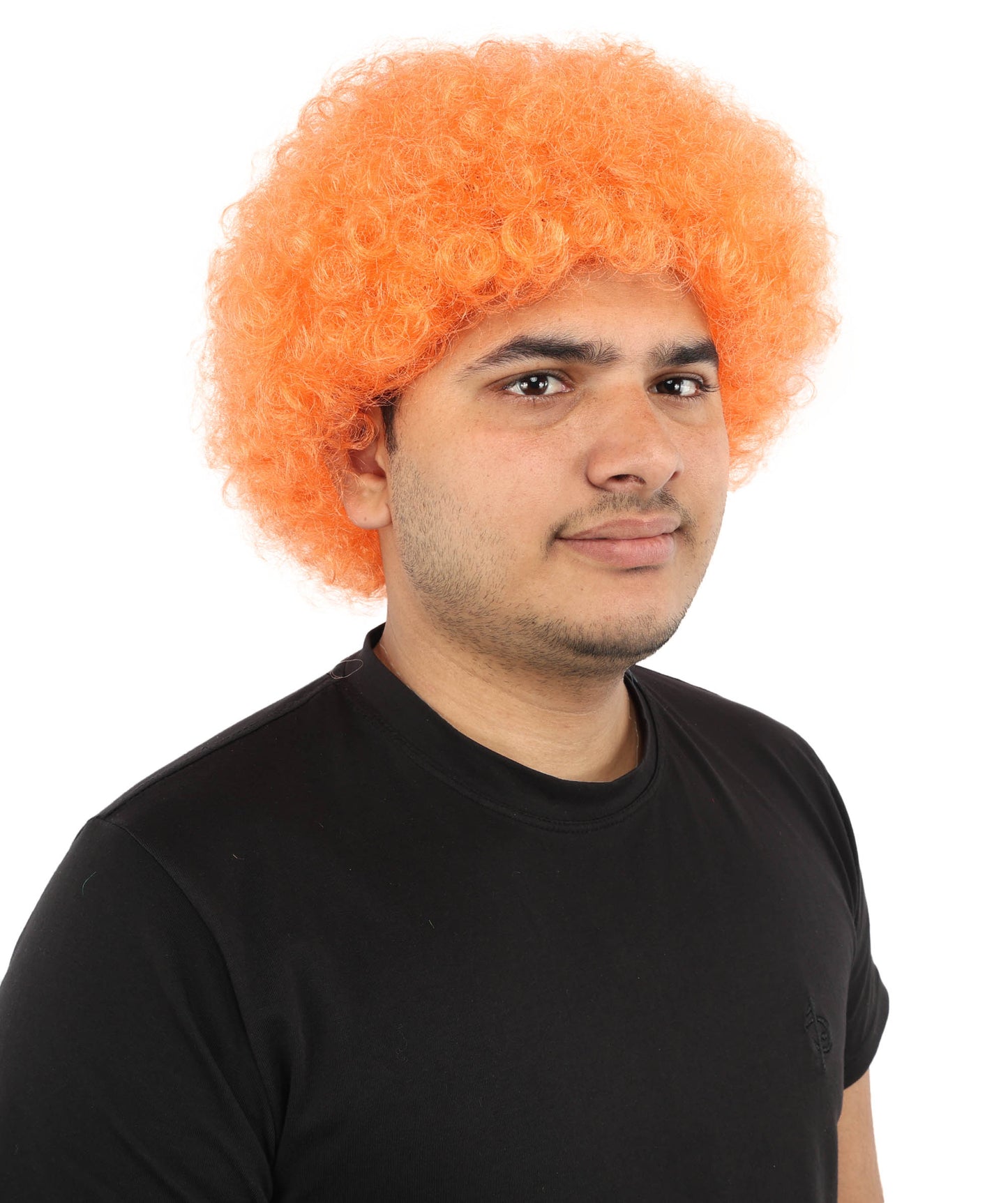 HPO Men's Afro Style Clown Wig with Standard Cap  | Flame-Retardant Synthetic Fiber | Ideal for Parties, Cosplay, and Themed Events