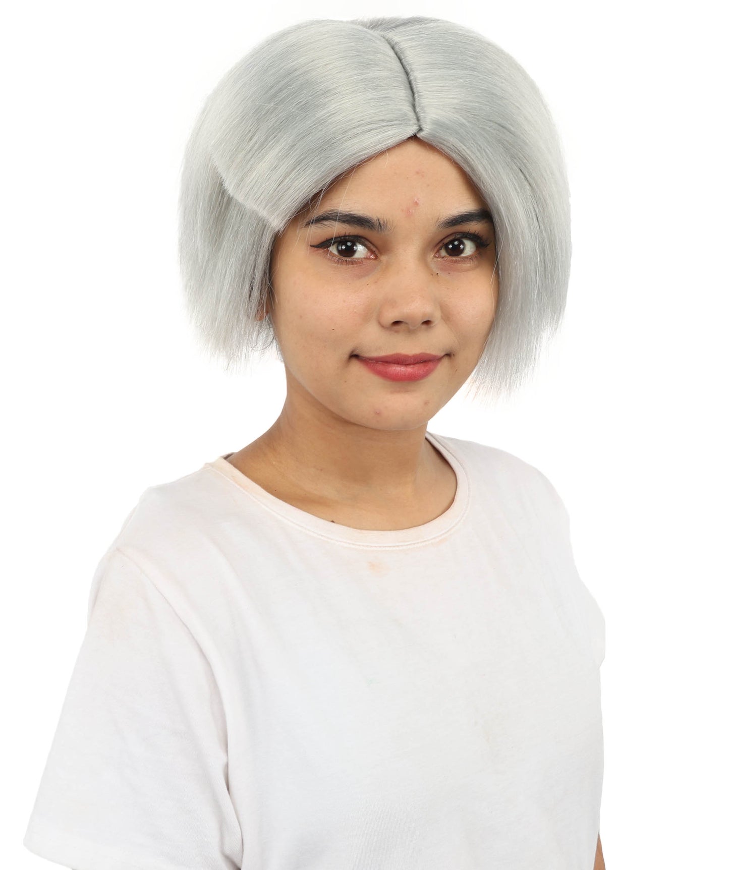 HPO Women’s Neon Yellow Bob Wig with Bangs—Bright Straight Cut Wig | Celebrity Inspired Hairpiece for Party, Halloween and Cosplay