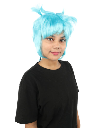 HPO Adult Women's Animal Ear Braided Wig | Multiple Color Options | Synthetic fiber, short bob with sculpted ears and long micro-braids, breathable base | Party, Halloween, theater, drag, performance, costume events