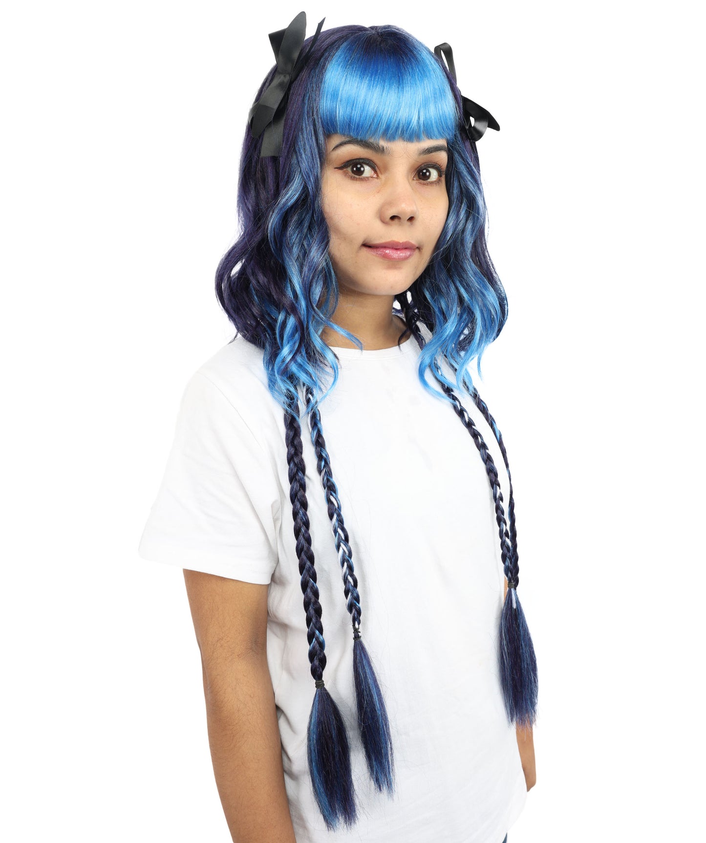 HPO Women’s Curly  Braided Jellyfish Head Wig – Ocean Inspired Fantasy Hair with Voluminous Tentacle Strands | Cosplay Outfit for Themed Parties & Creative Dress Up