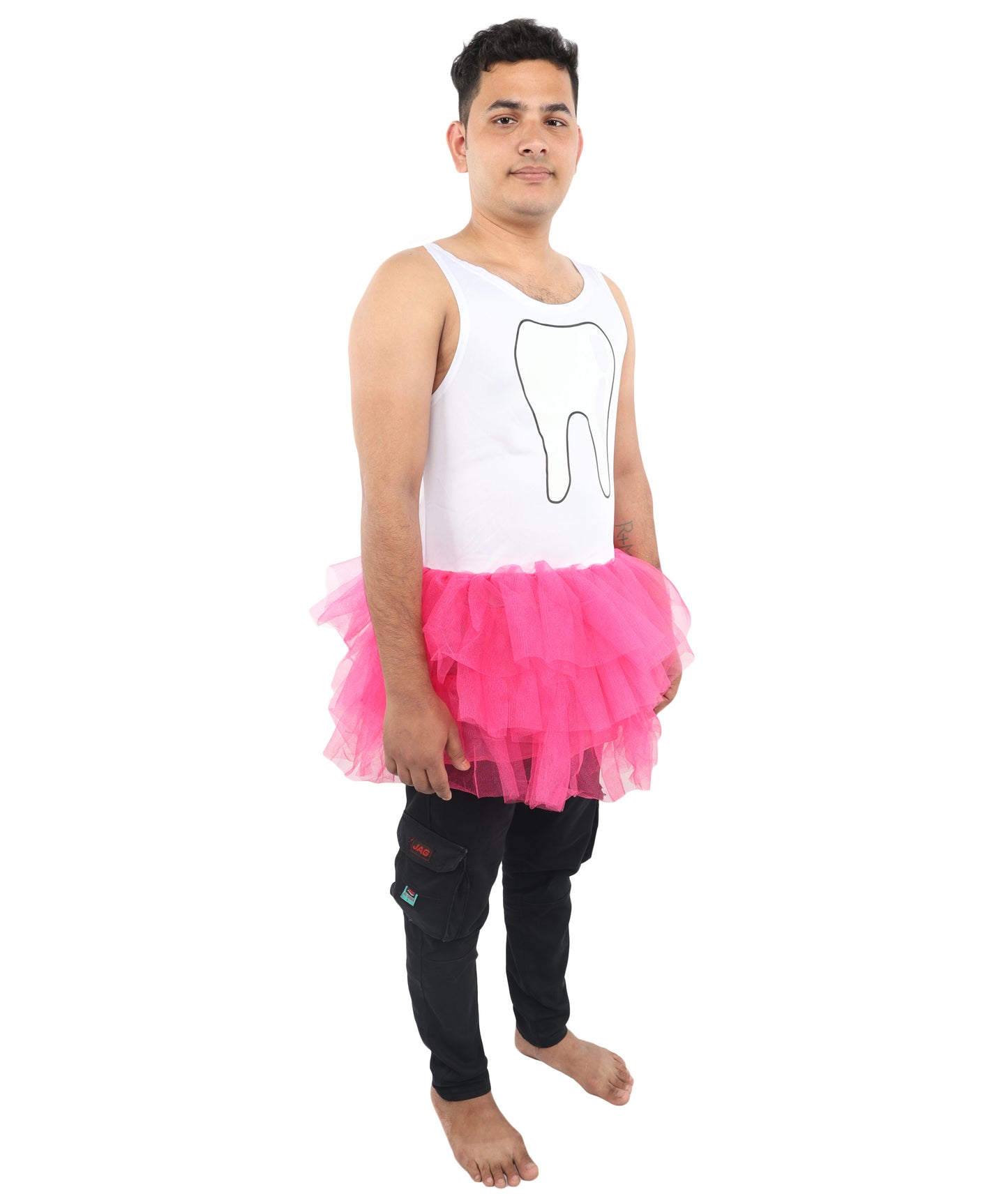 HPO Men's White & Pink Ballet Tutu Costume – Layered  Dance Themes Dress | Ideal for Halloween, Cosplay & Party Events