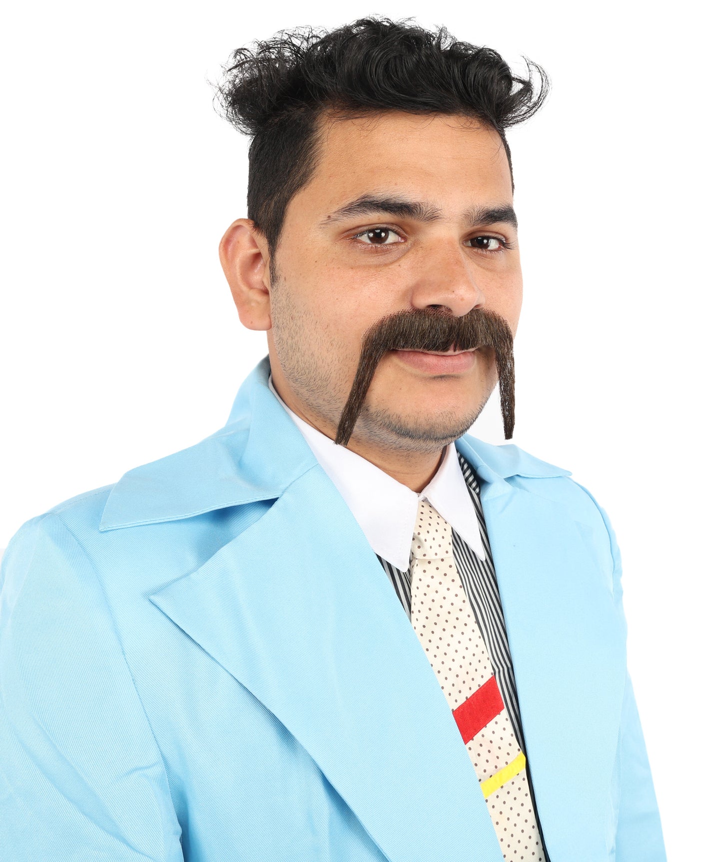 Men's Long Fu Manchu Mustache | Synthetic Facial Hair | Multiple Colors | HPO