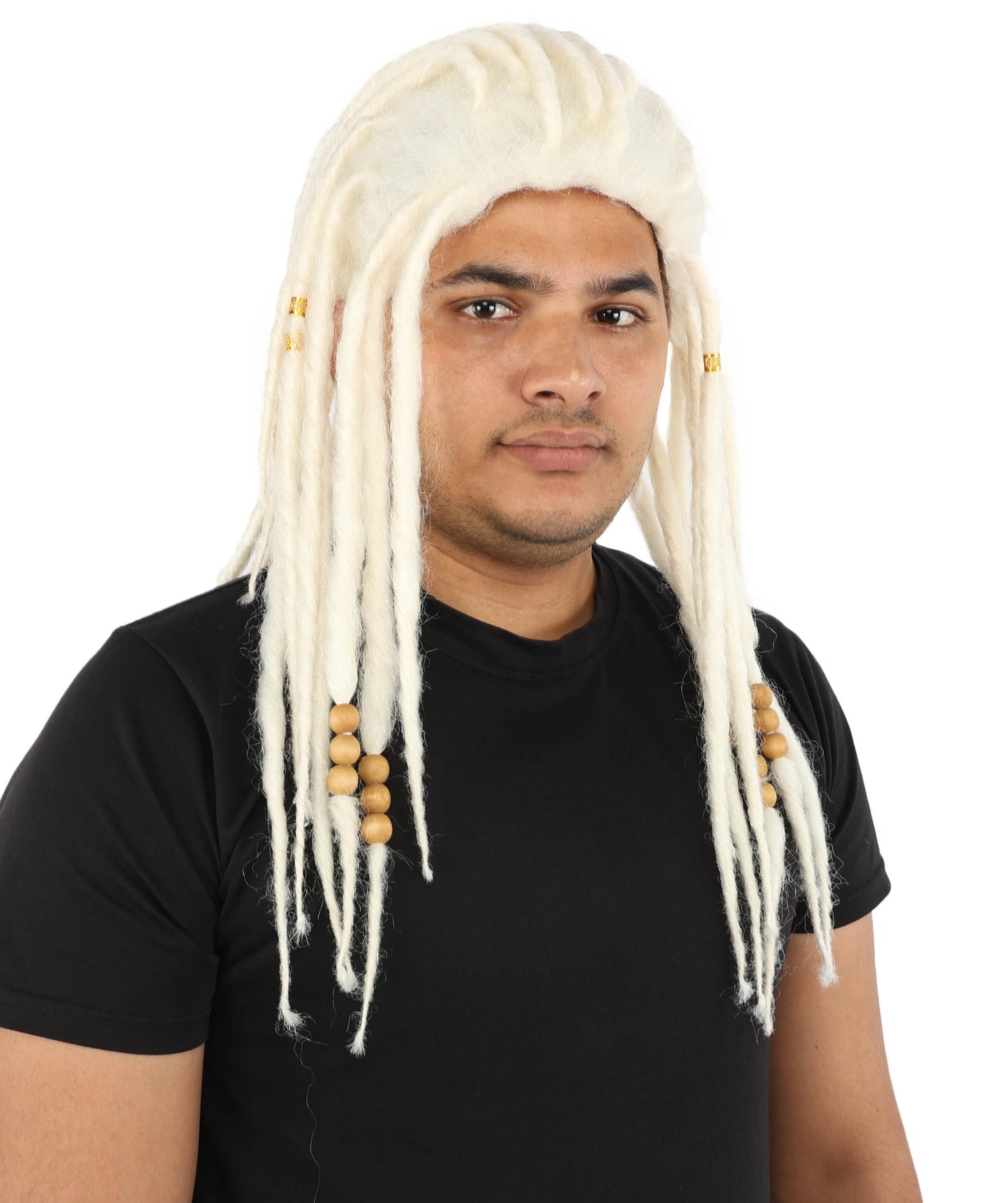 HPO Men’s Blonde Dreadlock Wig | Ideal for Cosplay, Halloween and Themed Parties | 22 Inch Realistic Texture, Adjustable Cap, and Comfortable Fit
