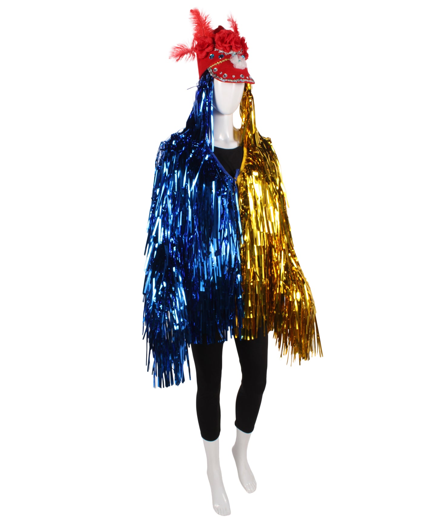 Blue/Gold Tinsel Costume