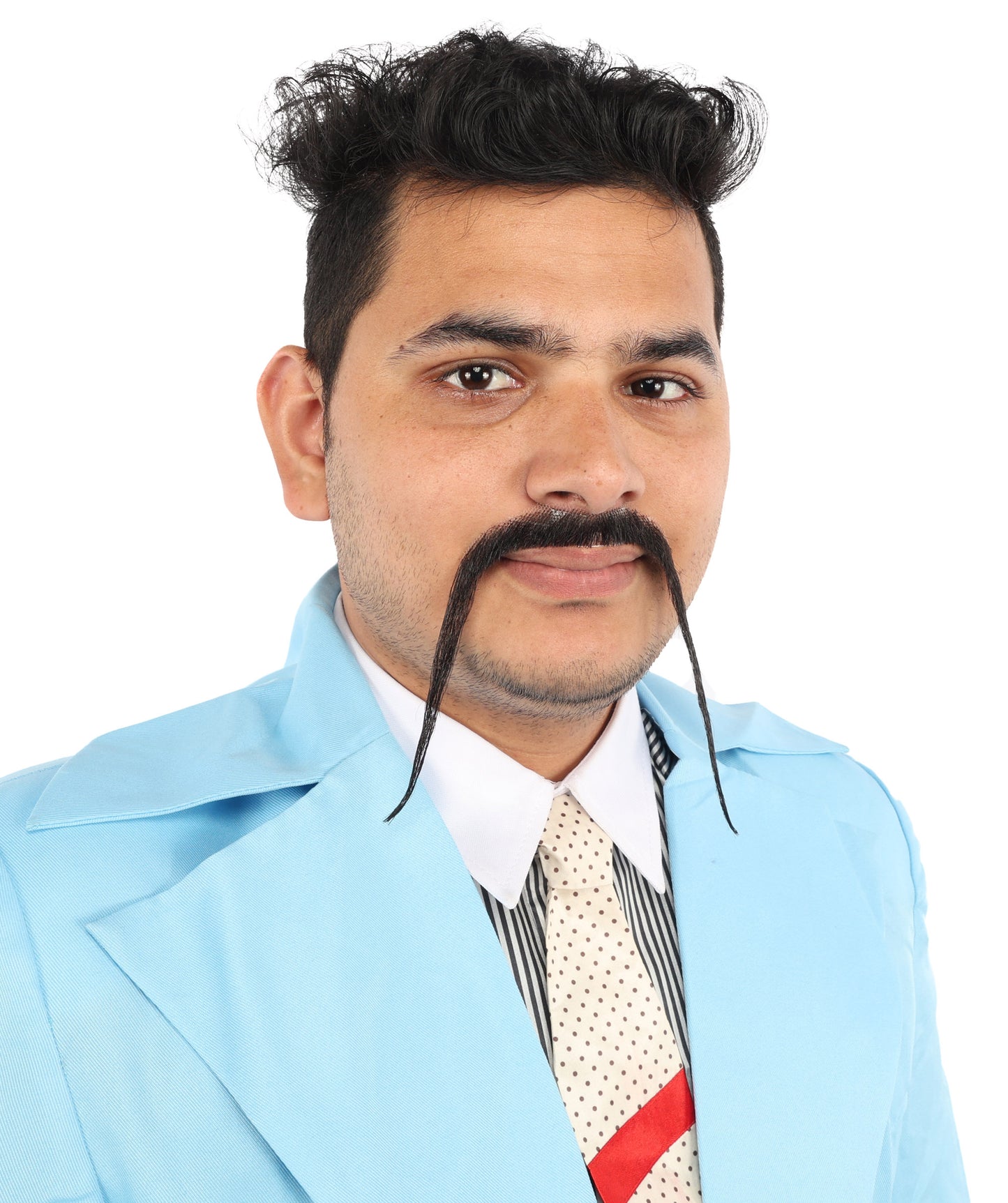 HPO  Men's Chinese Super Villain Fake Human Hair Mustache
