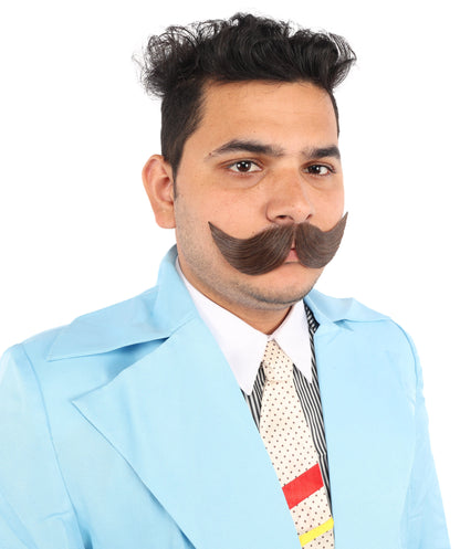 Men's Hungarian Mustache | Human Facial Hair | Multiple Colors
