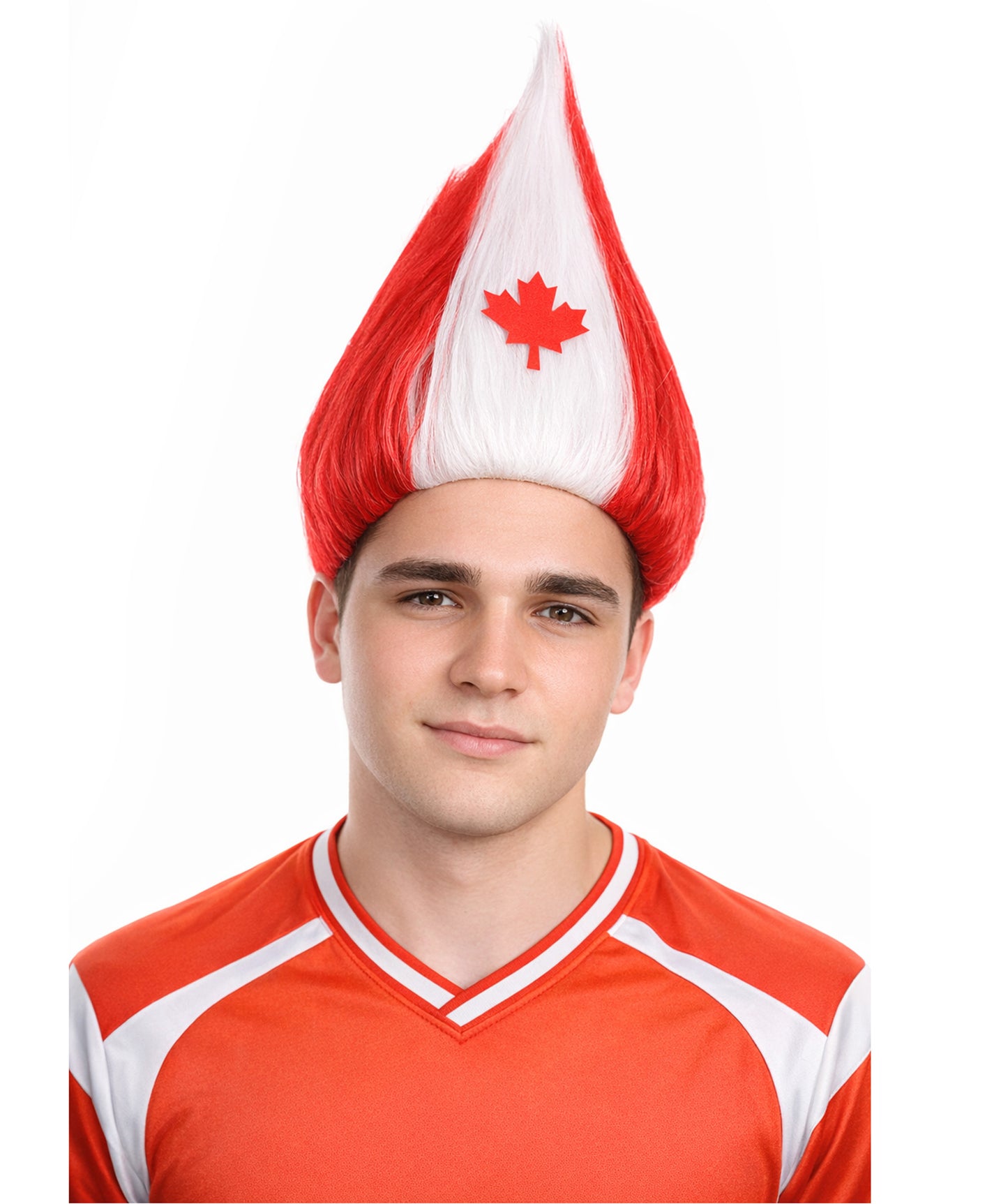Men's Flag Troll Wig Collection | Canada Flag Wig | Premium Breathable Capless Cap