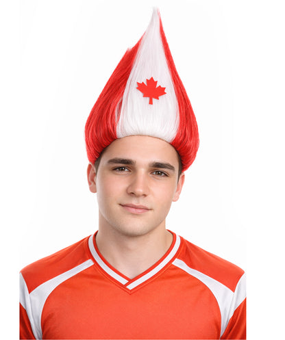 Men's Flag Troll Wig Collection | Canada Flag Wig | Premium Breathable Capless Cap