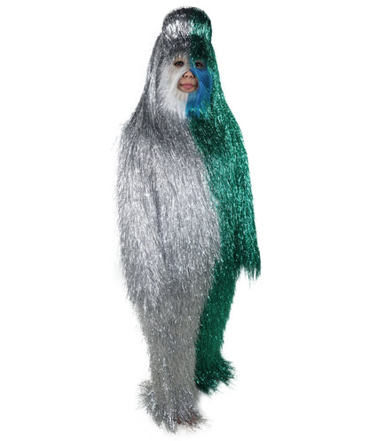 HPO Teen Extreme Hairy Two Part Costume Bundle & Mask Set - Full-Body Hair Suit Extra-Long Costume Wig for Halloween, Cosplay & Parties - Multiple Color Options