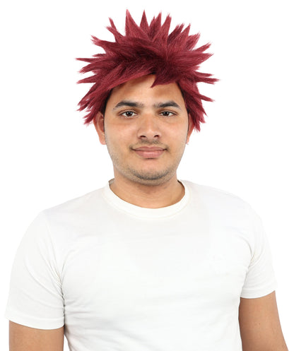 HPO Adult Men's Japanese Superhero Manga Spiky Wig |  Multi Color Options