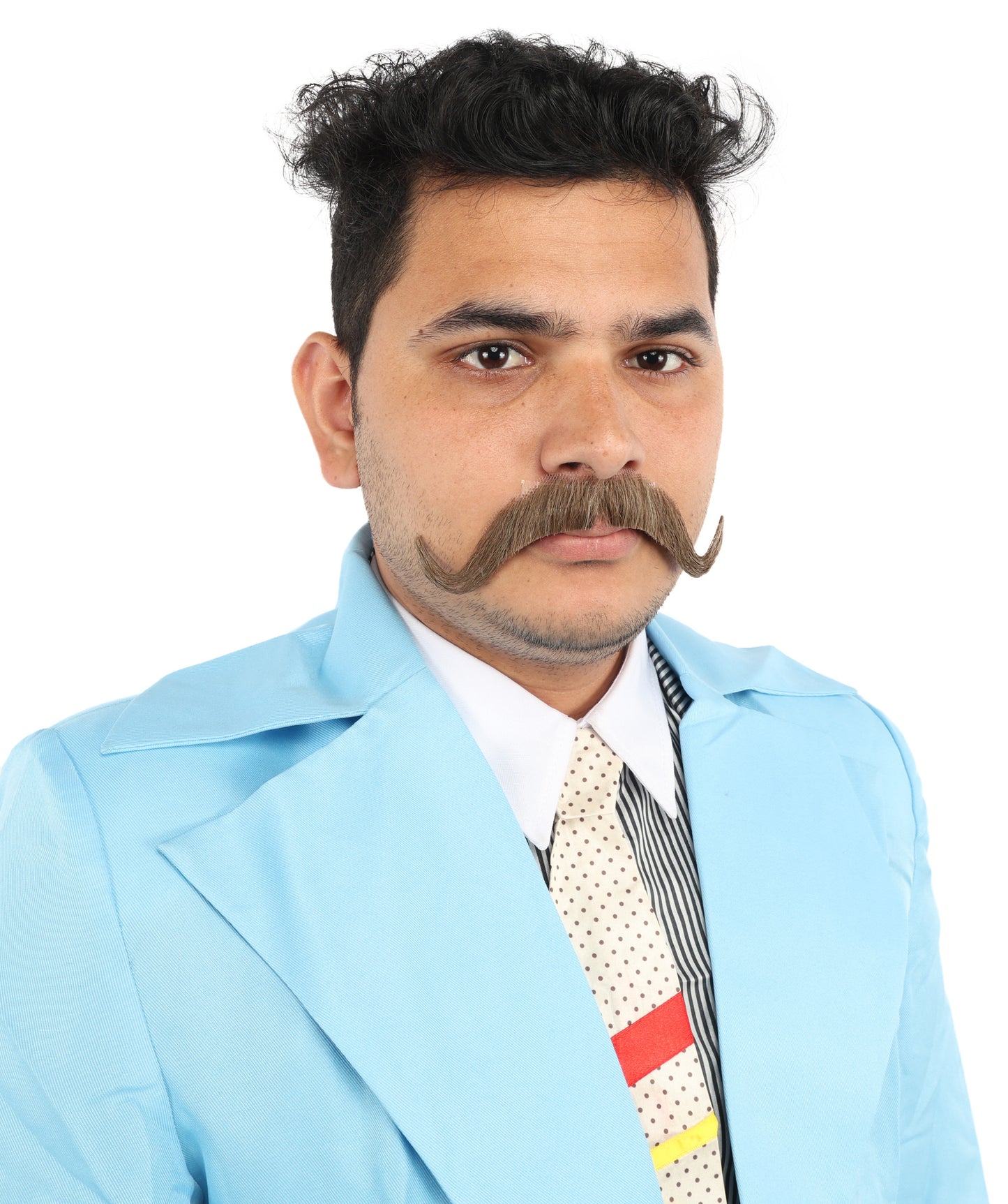 Men's  Stylish Moustache Set | Brown Fancy Facial Hair