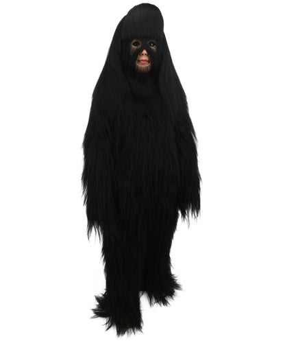 HPO Teen Extreme Hairy Person Costume Bundle & Mask Set - Full-Body Hair Suit Extra-Long Costume Wig for Halloween, Cosplay & Parties - Multiple Color Options