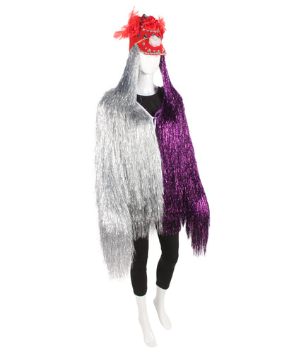 Purple/Silver Tinsel Costume