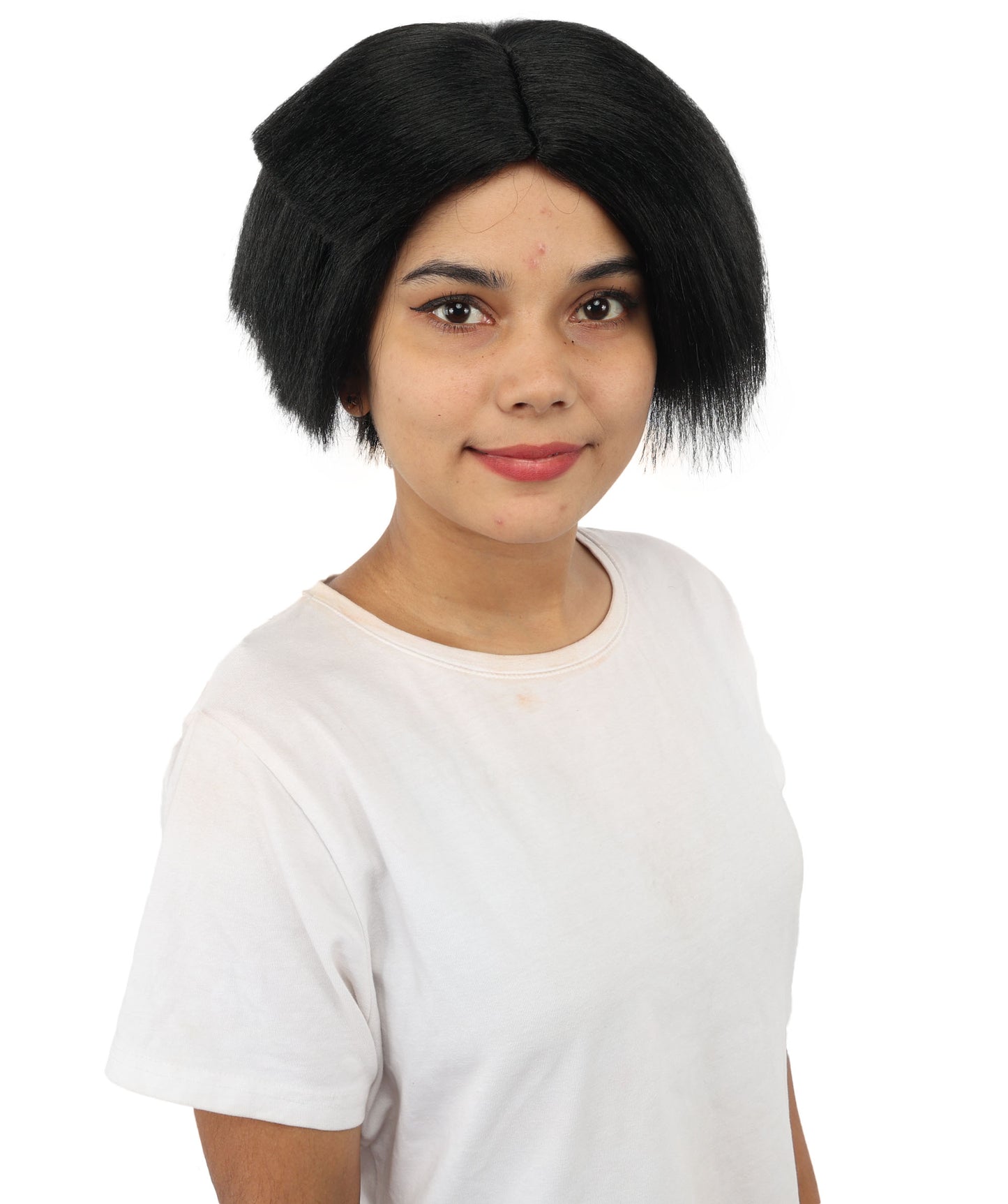 HPO Women’s Neon Yellow Bob Wig with Bangs—Bright Straight Cut Wig | Celebrity Inspired Hairpiece for Party, Halloween and Cosplay