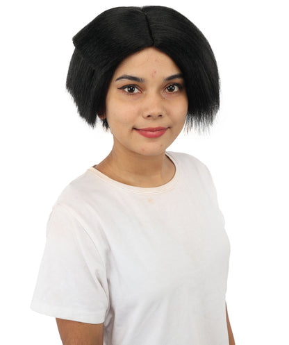 HPO Women’s Neon Yellow Bob Wig with Bangs—Bright Straight Cut Wig | Celebrity Inspired Hairpiece for Party, Halloween and Cosplay