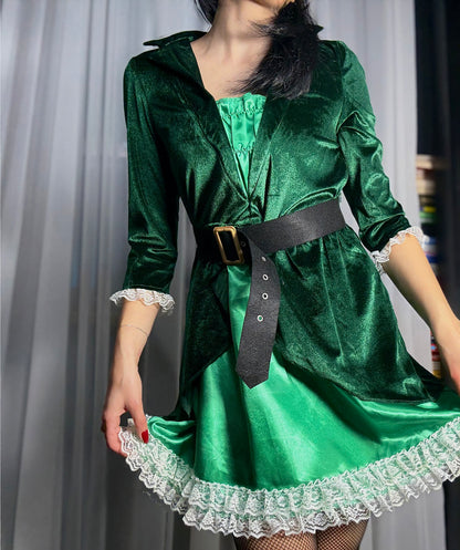 Women's Luscious Leprechaun Costume | Green Halloween Costume |  Flame Retardant Synthetic Fabric