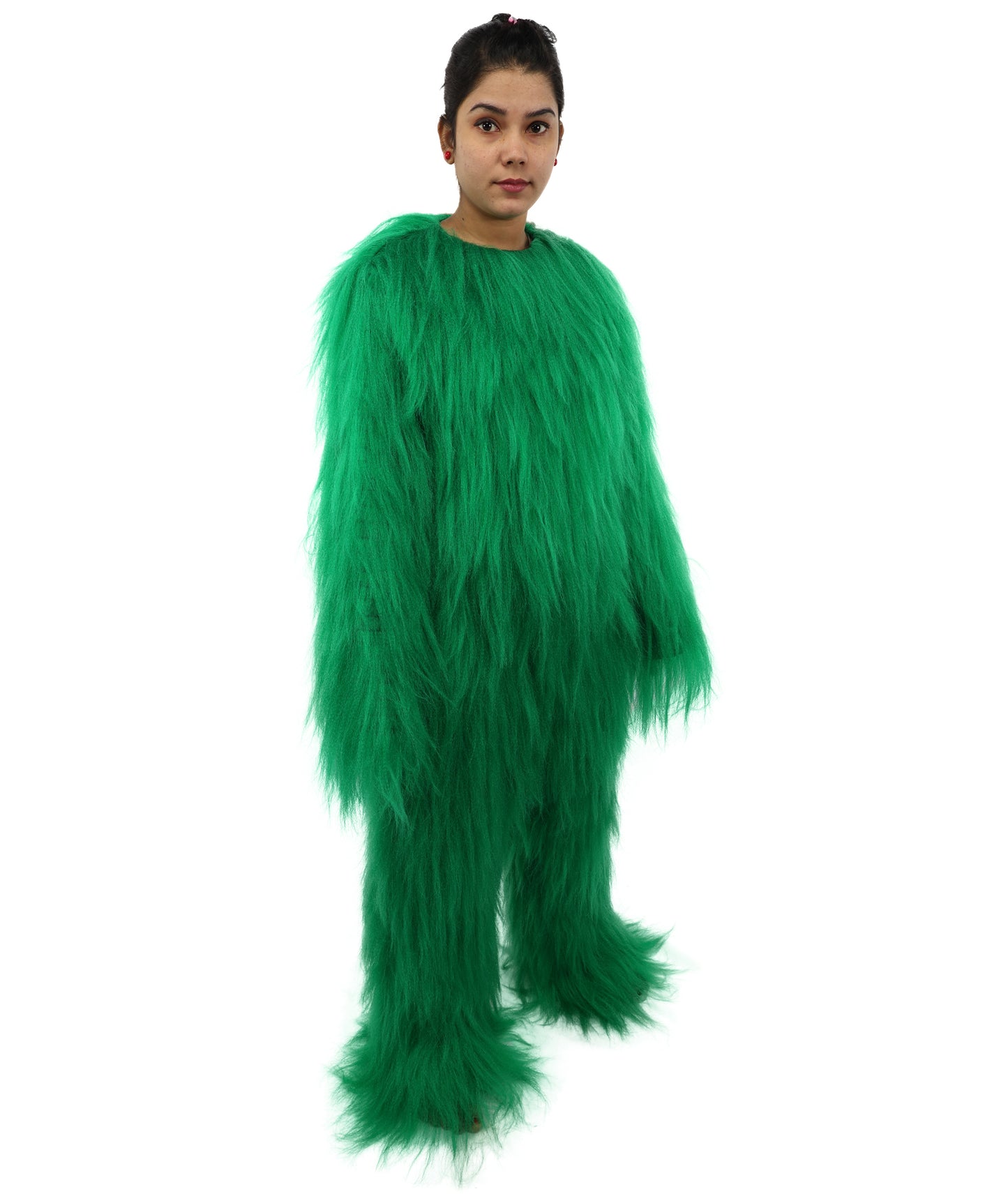 HPO Teen Extreme Hairy Person Costume Bundle & Mask Set - Full-Body Hair Suit Extra-Long Costume Wig for Halloween, Cosplay & Parties - Multiple Color Options