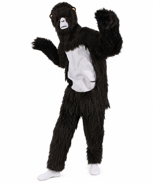 HPO Black and Grey Gorilla Costume with Mask | Long Synthetic Fibers Bundle