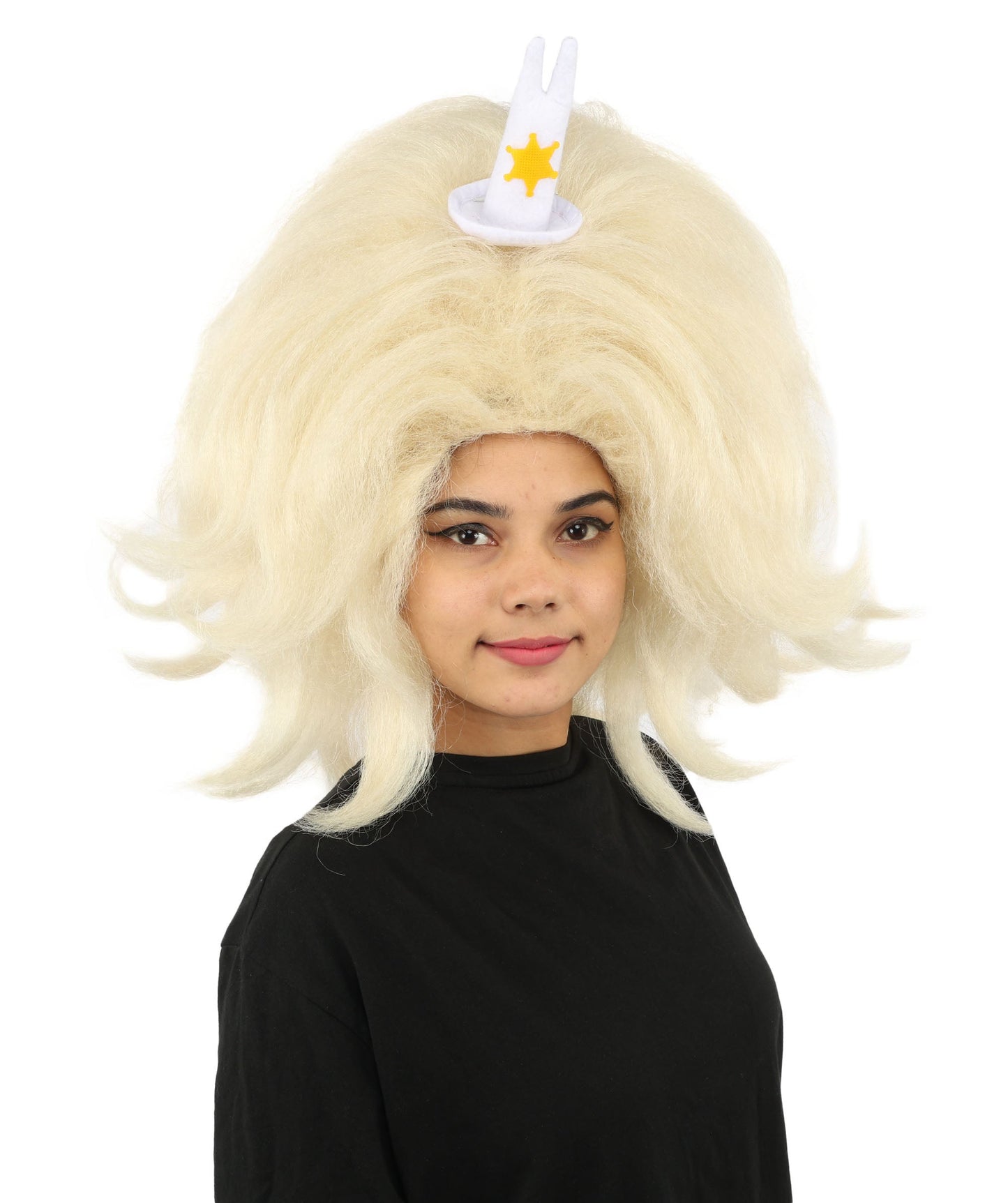 HPO Adult Women's Long Red Bob Wig | Straight Shoulder-Length Black Hair with Blunt Bangs, Included Accessory Set & Breathable Cap | Halloween, Anime Roleplay, Costume Party & Daily Wear
