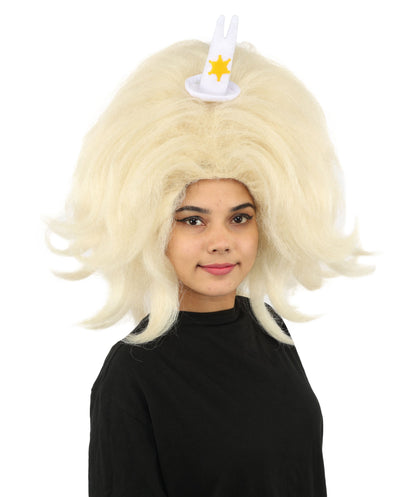 HPO Adult Women's Long Red Bob Wig | Straight Shoulder-Length Black Hair with Blunt Bangs, Included Accessory Set & Breathable Cap | Halloween, Anime Roleplay, Costume Party & Daily Wear