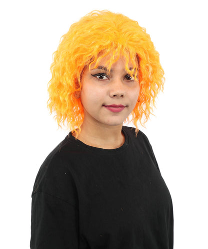 HPO Adult Women's Messy Teased Spiky Multicolor Wig | Curly Two-tone vibrant hue, create of synthetic fiber, extreme textured volume, breathable capless base | Party, Halloween, theater, drag, performance, costume events